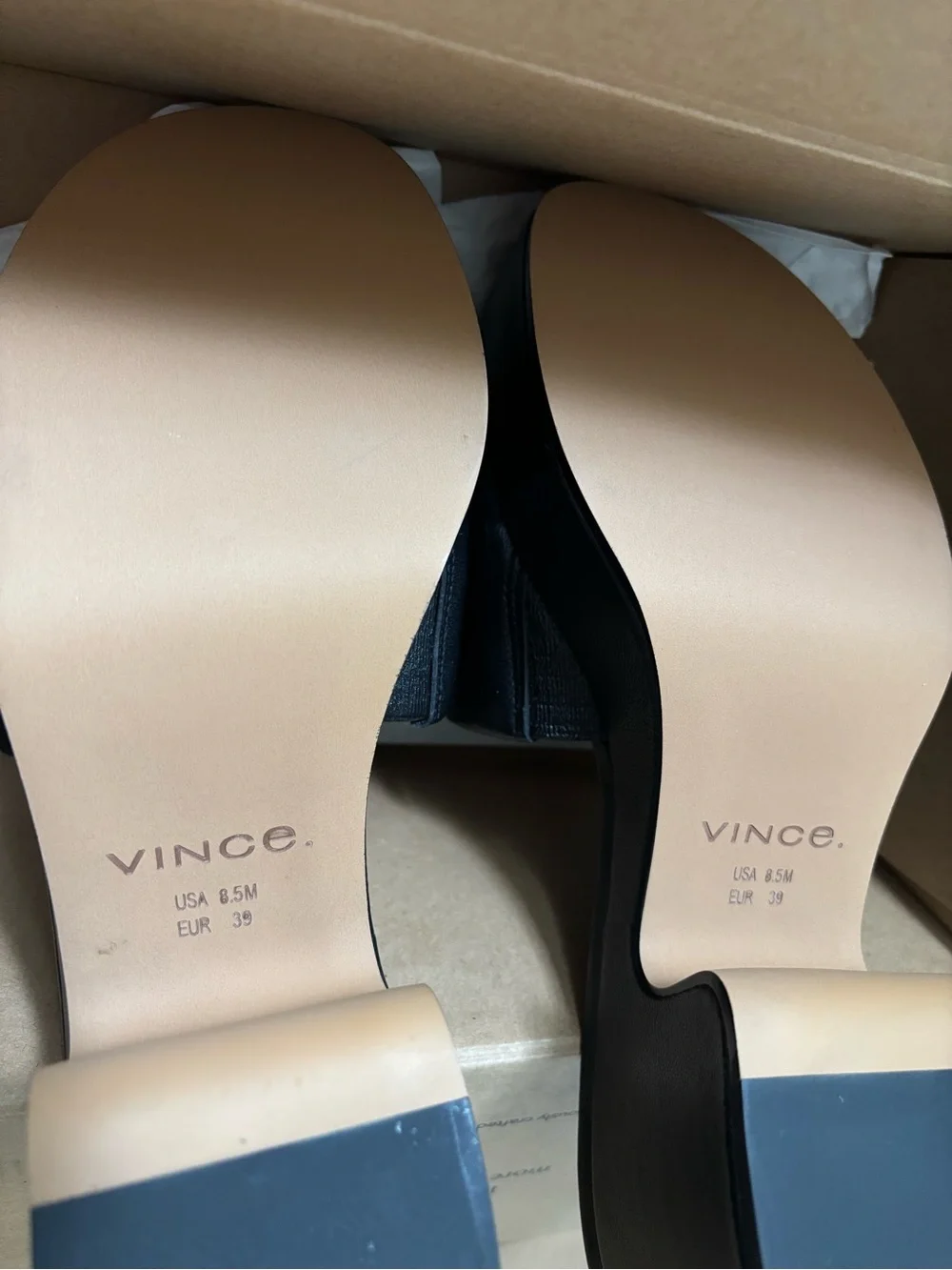 Vince black leather